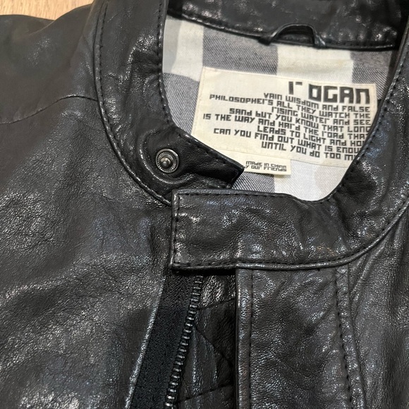 Rogan Lambskin Motorcycle Jacket Mens Black. Size Medium. - Picture 6 of 16